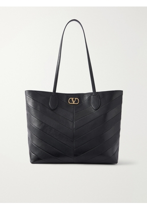 Valentino Garavani - Jean Medium Leather Chevron Tote - Black - One size