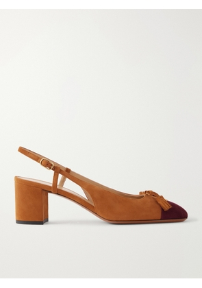 Valentino Garavani - Valet Du Roi 60 Tasseled Two-tone Suede Slingback Pumps - Brown - IT36,IT36.5,IT37,IT37.5,IT38,IT38.5,IT39,IT39.5,IT40,IT40.5,IT41,IT42