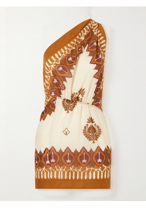Johanna Ortiz - Sun Traveller Printed Cotton-voile Mini Dress - Orange - US0,US2,US4,US6,US8
