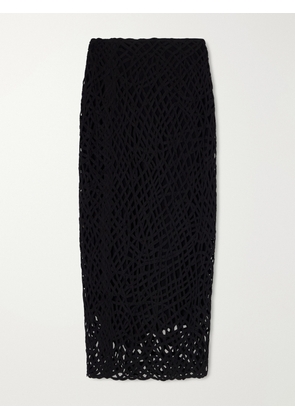 Diotima - Marseille Crocheted Midi Skirt - Black - 1,2,3,4
