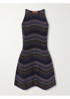 Missoni - Metallic Striped Crochet-knit Mini Dress - Multi - IT36,IT38,IT40,IT42,IT44,IT46,IT48