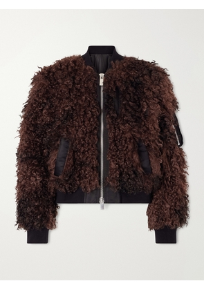 Sacai - Plush Bomber Jacket - Brown - 1,2,3,4