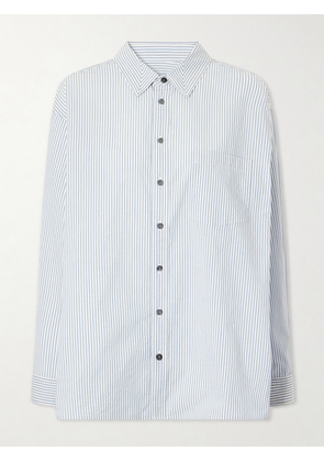 B SIDES - Nolan Cotton-blend Seersucker Shirt - Blue - x small,small,medium,large