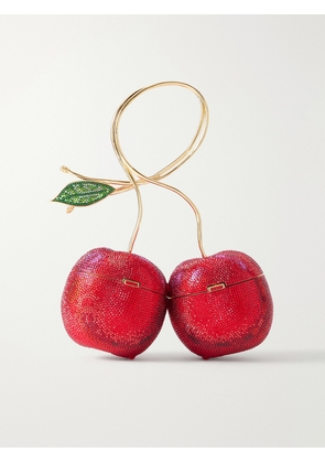 Judith Leiber Couture - Cherries Crystal-embellished Gold-tone Clutch - Red - One size