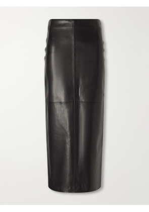 Nour Hammour - Selly Paneled Leather Maxi Skirt - Black - FR 34,FR 36,FR 38,FR 40,FR 42,FR 44