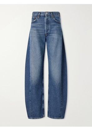 AGOLDE - Luna Pieced High-rise Barrel-leg Jeans - Blue - 23,24,25,26,27,28,29,30,31,32