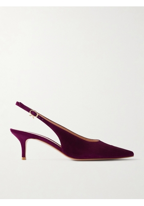 Gianvito Rossi - Robbie Sling 55 Kitten Heel Slingback Pumps - Purple - IT36,IT36.5,IT37,IT37.5,IT38,IT38.5,IT39,IT39.5,IT40,IT40.5,IT41,IT41.5,IT42