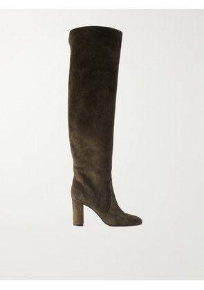 Gianvito Rossi - Glen Cuissard 85 Over-the-knee Suede Boots - Green - IT36,IT36.5,IT37,IT37.5,IT38,IT38.5,IT39,IT39.5,IT40,IT40.5,IT41,IT41.5,IT42