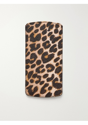 Smythson - Panama Leopard-print Leather Glasses Case - Animal Print - One size