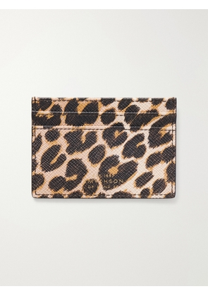 Smythson - Panama Leopard-printed Leather Cardholder - Animal Print - One size