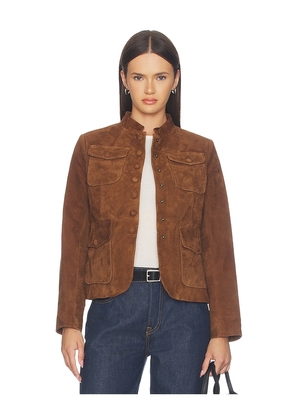 Rag & Bone Mercer Suede Blazer in Brown. Size 0. Also in 2, 4, 6, 8, 10.