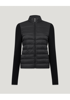 Belstaff Women's Cameron Zip Cardigan Merino Wool Black Size L
