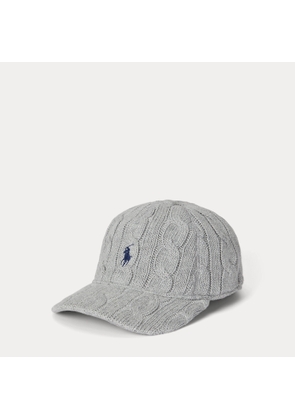 Cable-Knit Cotton Ball Cap