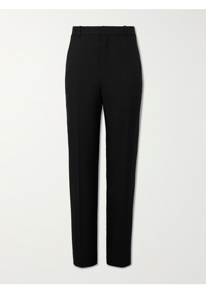 SAINT LAURENT - Straight-Leg Wool-Twill Trousers - Men - Black - IT 44