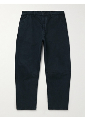 Nili Lotan - Emir Straight-Leg Cotton-Blend Twill Trousers - Men - Blue - UK/US 30