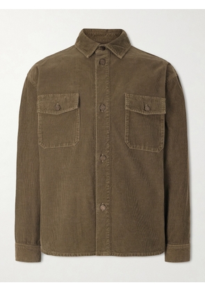 SAINT LAURENT - Cotton-Corduroy Overshirt - Men - Green - XS