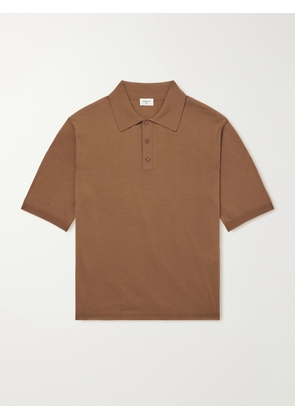 SAINT LAURENT - Wool Polo Shirt - Men - Brown - S