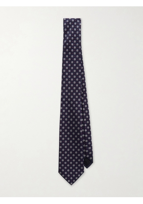 SAINT LAURENT - 7cm Silk-Jacquard Tie - Men - Blue