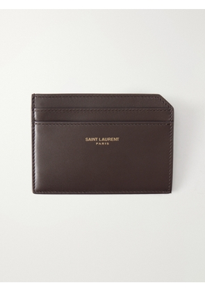 SAINT LAURENT - Leather Cardoholder - Men - Brown
