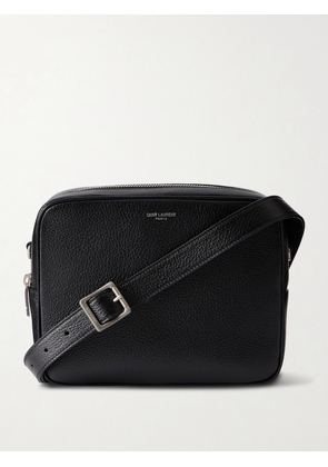 SAINT LAURENT - Small Full-Grain Leather Messenger Bag - Men - Black