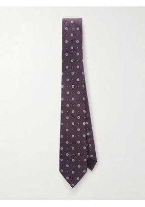 SAINT LAURENT - 7cm Silk-Jacquard Tie - Men - Purple