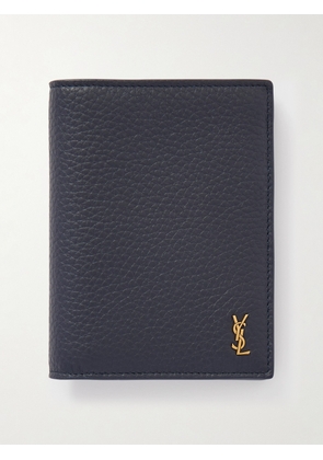SAINT LAURENT - Full-Grain Leather Billfold Wallet - Men - Blue