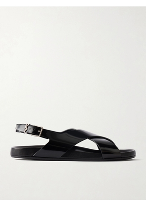 SAINT LAURENT - Helios 10 Embellished Leather Sandals - Men - Black - EU 41