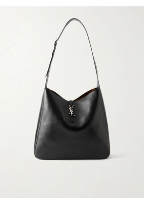 SAINT LAURENT - Le 5 à 7 Logo-Embellished Full-Grain Leather Messenger Bag - Men - Black