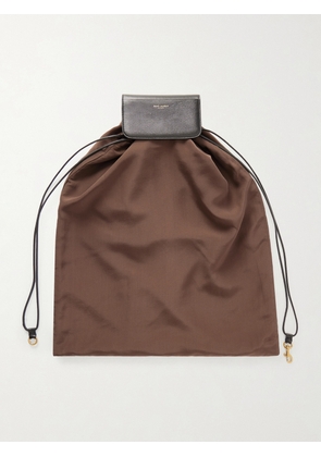 SAINT LAURENT - Nylon and Leather Messenger Bag - Men - Brown