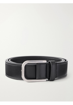 SAINT LAURENT - Leather Belt - Men - Black - EU 85