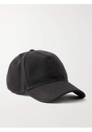 SAINT LAURENT - Logo-Debossed Cotton-Twill Baseball Cap - Men - Black - 57