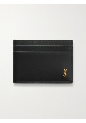 SAINT LAURENT - Logo-Embellished Leather Cardholder - Men - Black