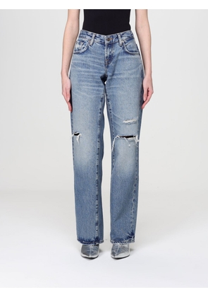 7 FOR ALL MANKIND Straight Jeans in Distressed Denim