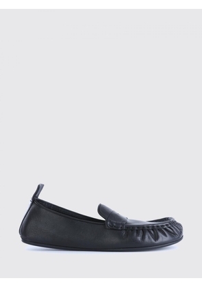ACNE STUDIOS Oiled Leather Driver Loafers with Rubber Sole