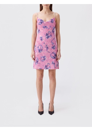 VERSACE JEANS COUTURE Graphic Print Mini Sheath Dress with Thin Straps