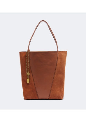 Chloe Chloe Spin Medium leather and suede tote bag