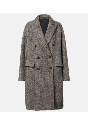 Brunello Cucinelli Herringbone wool-blend coat