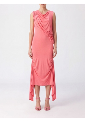 GIMAGUAS Asymmetrical Draped Off-the-Shoulder Jersey Midi Dress