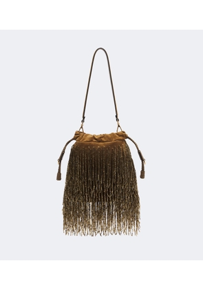 Etro Kalispera Small fringed suede shoulder bag