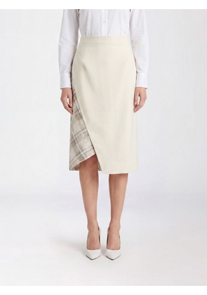 VIVIENNE WESTWOOD High-Waisted Asymmetrical Tartan Cotton Midi Skirt