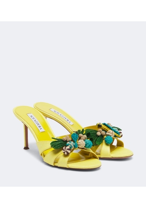 Aquazzura Birdsong raffia mules