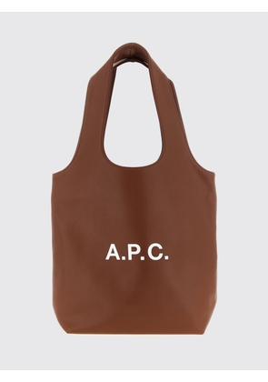A. P.C. Ninon Synthetic Leather Tote Bag with Double Handle and Printed Logo