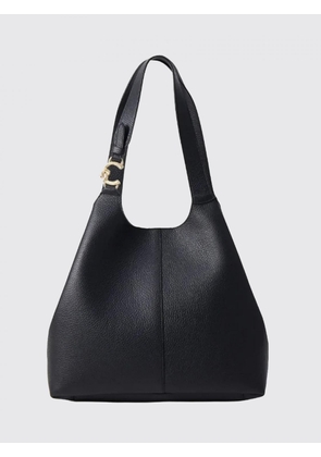 COCCINELLE C-Easy Grained Leather Shoulder Bag with Removable Inner Pouch