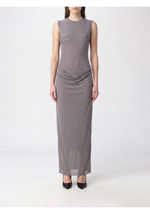 JEAN PAUL GAULTIER Sleeveless Draped Jersey Long Sheath Dress