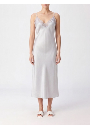 ROHE Silk Slip Dress with Lace Inserts