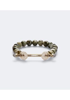 Ananya Chakra 18kt gold beaded bracelet with gemstones