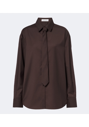 The Frankie Shop Peri tie-neck shirt