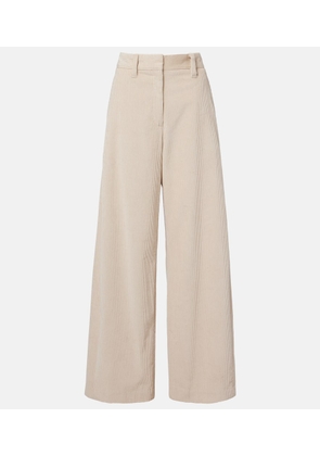 Brunello Cucinelli Monili cotton corduroy wide-leg pants