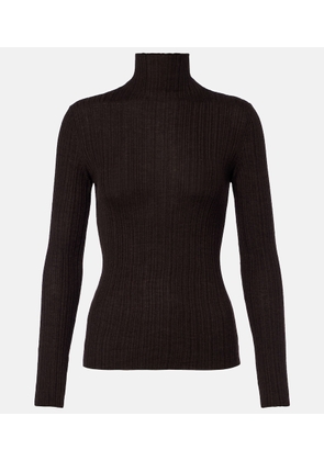 Agnona Turtleneck cashmere, wool, and silk sweater