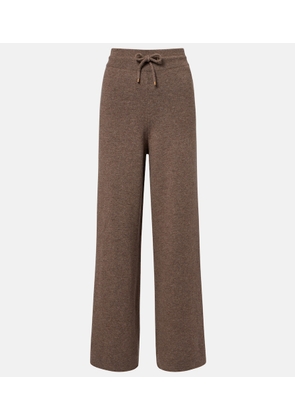 Agnona Cashmere, wool, and silk wide-leg pants